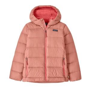 Patagonia Kids Hi-Loft Down Sweater in Moment Pink